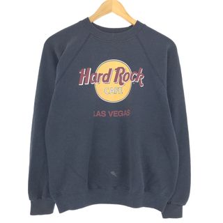 古着 90年代 ヘインズ Hanes HARD ROCK CAFE ハードロックカフェ LAS VEGAS アドバタイジング スウェットシャツ トレーナー USA製 レディースL ヴィンテージ /eaa435589