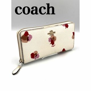 コーチ(COACH)の【美品】コーチ財布 COACH長財布 F37594 花柄 女性財布(財布)
