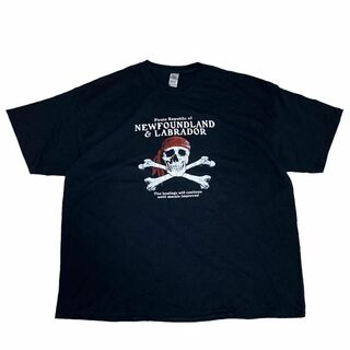 ギルタン(GILDAN)のUS古着 半袖Tシャツ スカル ドクロ 海賊スローガン z57(Tシャツ/カットソー(半袖/袖なし))