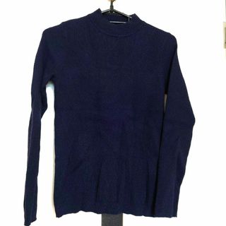 トッコクローゼット(TOCCO closet)の【期間限定出品】ネイビー　リブニット　トッコクローゼット　M　春(ニット/セーター)