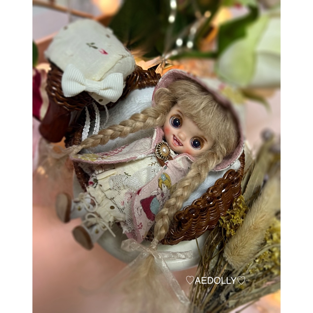Takara Tomy(タカラトミー)の[AEDOLLY ]カスタムブライス 、プチブライス 、モヘア　[ラムの毛 ] ハンドメイドのぬいぐるみ/人形(人形)の商品写真