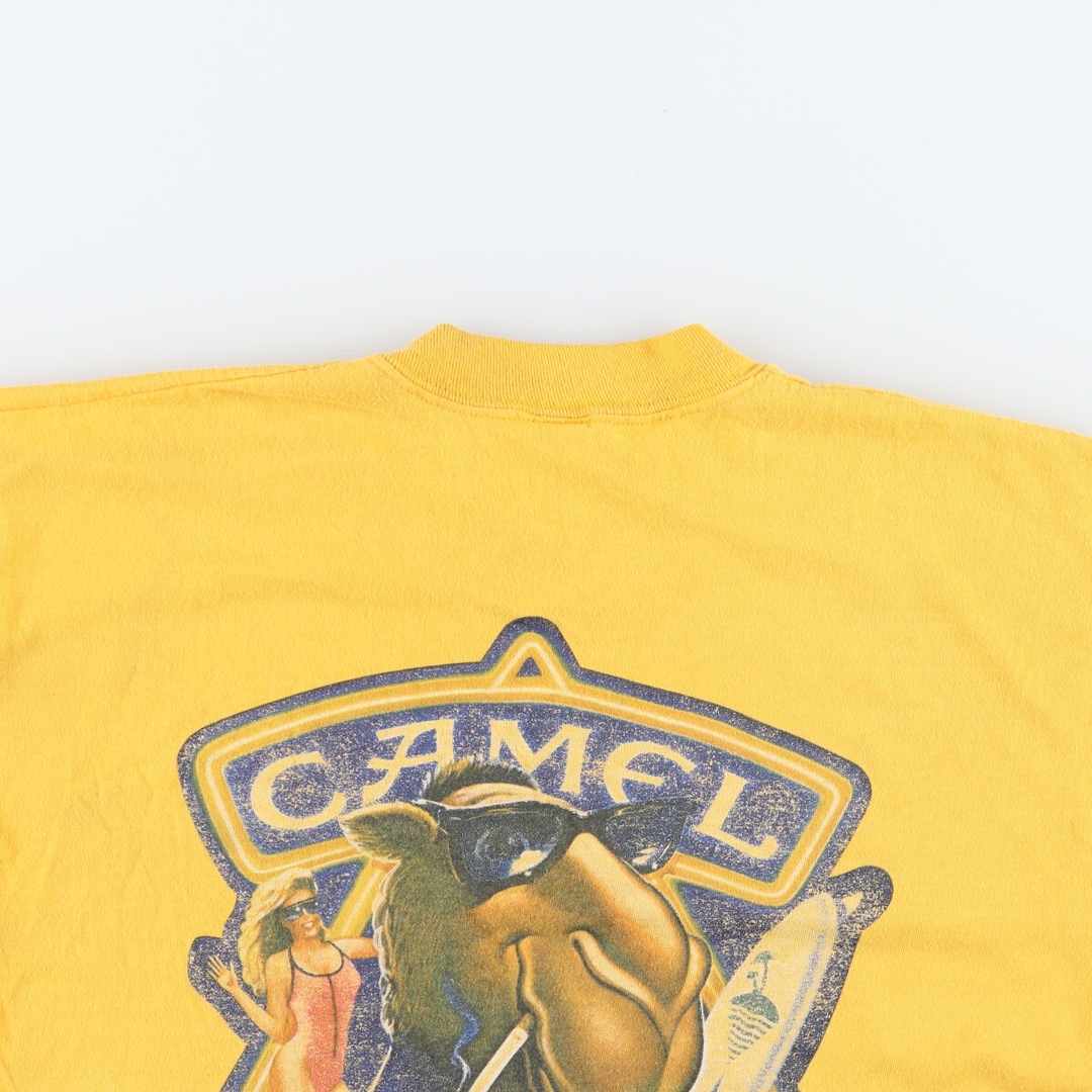 古着 CAMEL キャメル バックプリント アドバタイジングTシャツ メンズM  ヴィンテージ /eaa430786 メンズのトップス(Tシャツ/カットソー(半袖/袖なし))の商品写真