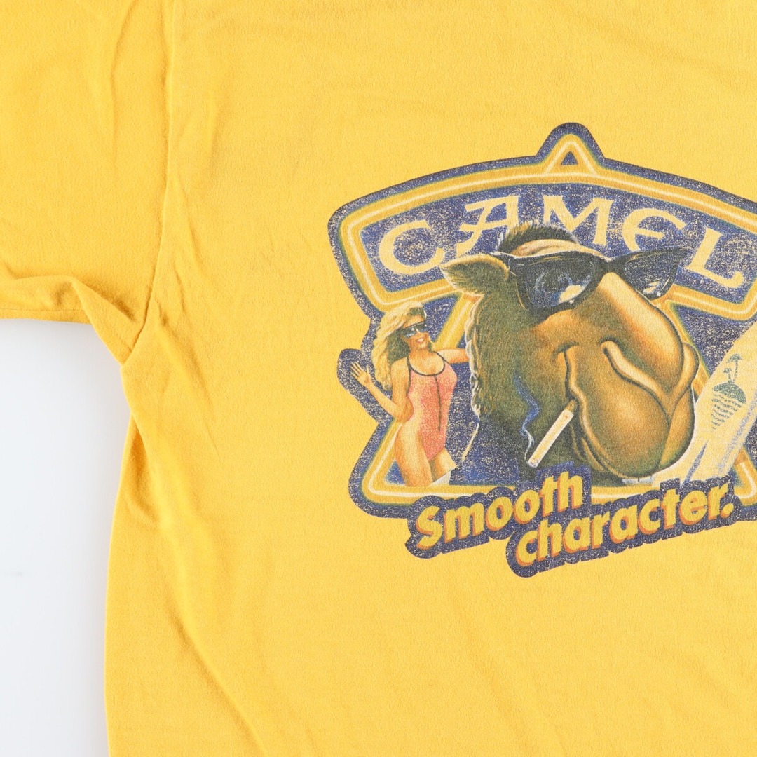 古着 CAMEL キャメル バックプリント アドバタイジングTシャツ メンズM  ヴィンテージ /eaa430786 メンズのトップス(Tシャツ/カットソー(半袖/袖なし))の商品写真