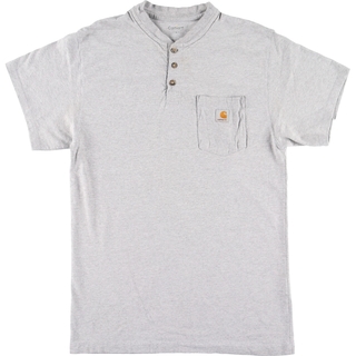 カーハート(carhartt)の古着 カーハート Carhartt ヘンリーネック 半袖 ワンポイントロゴポケットTシャツ メンズL  /eaa430838(Tシャツ/カットソー(半袖/袖なし))