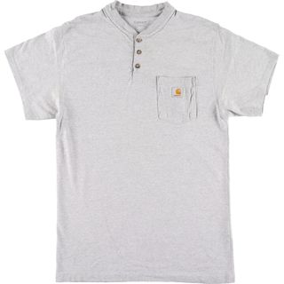 カーハート(carhartt)の古着 カーハート Carhartt ヘンリーネック 半袖 ワンポイントロゴポケットTシャツ メンズL  /eaa430838(Tシャツ/カットソー(半袖/袖なし))