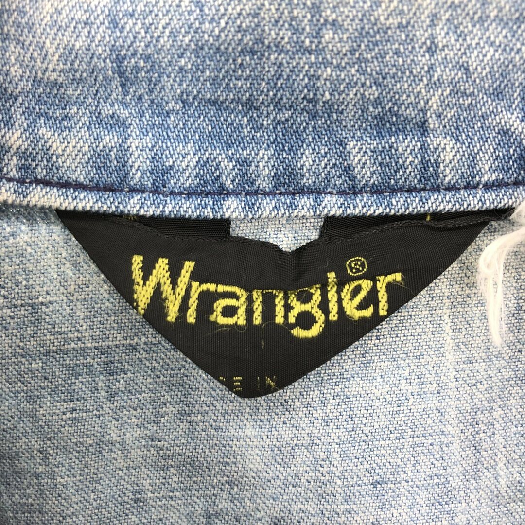 Wrangler(ラングラー)の古着 70年代 ラングラー Wrangler オープンカラー ボックス 長袖 デニムシャツ メンズL ヴィンテージ /eaa428950 メンズのトップス(シャツ)の商品写真