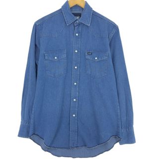 ラングラー(Wrangler)の古着 ラングラー Wrangler 長袖 デニム ウエスタンシャツ メンズM /eaa426692(シャツ)