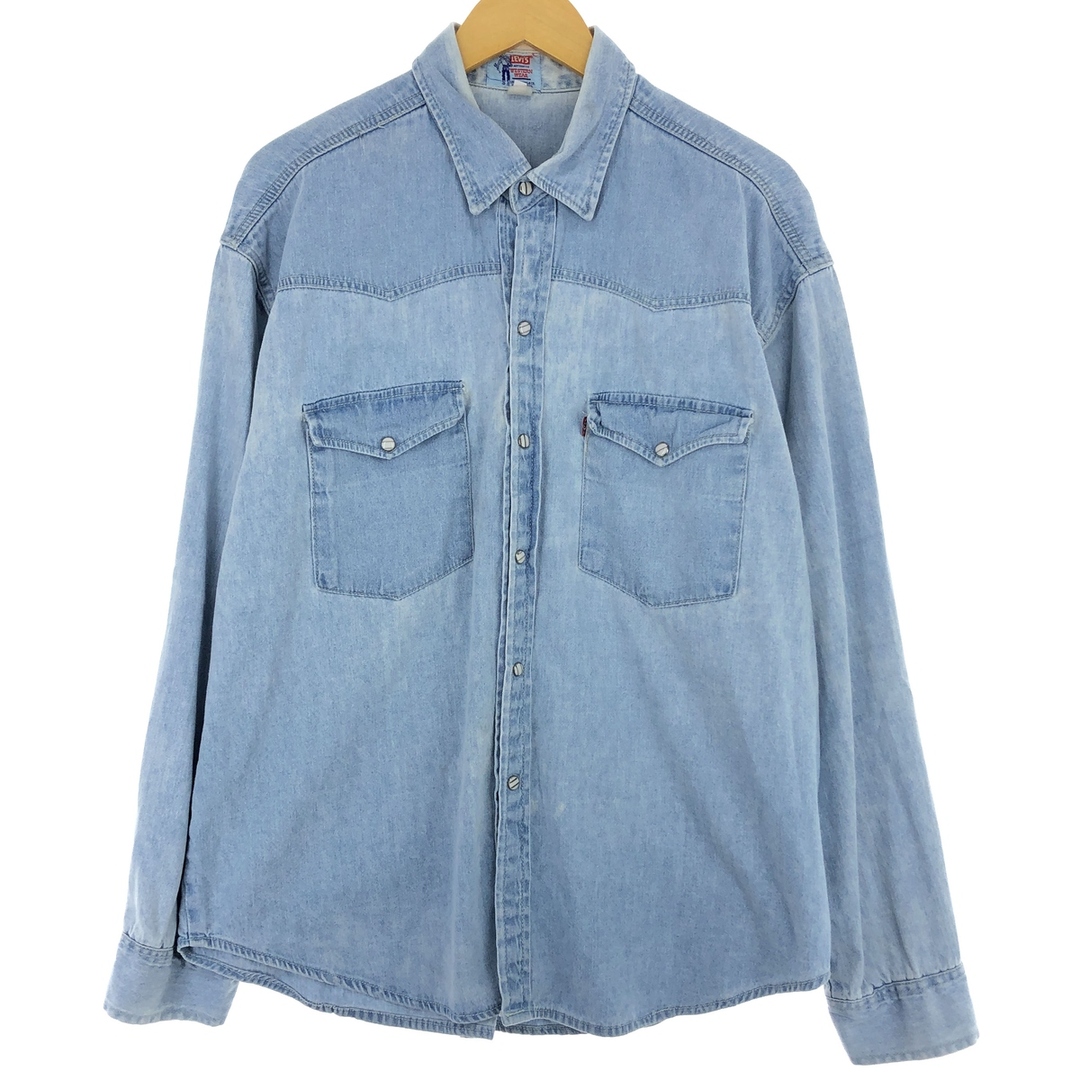 Levi's(リーバイス)の古着 リーバイス Levi's 長袖 デニム ウエスタンシャツ メンズXL /eaa426695 メンズのトップス(シャツ)の商品写真