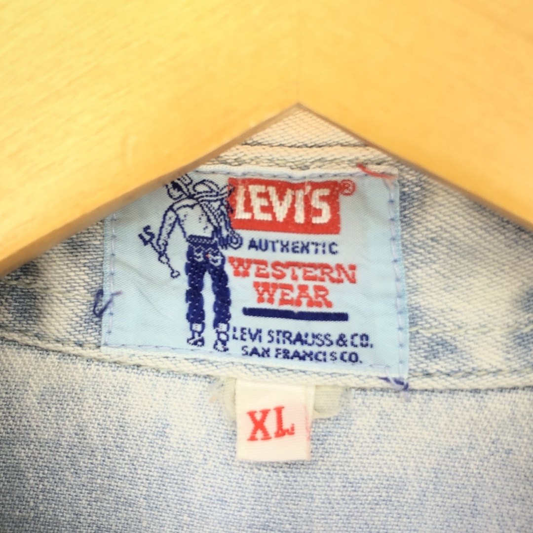 Levi's(リーバイス)の古着 リーバイス Levi's 長袖 デニム ウエスタンシャツ メンズXL /eaa426695 メンズのトップス(シャツ)の商品写真