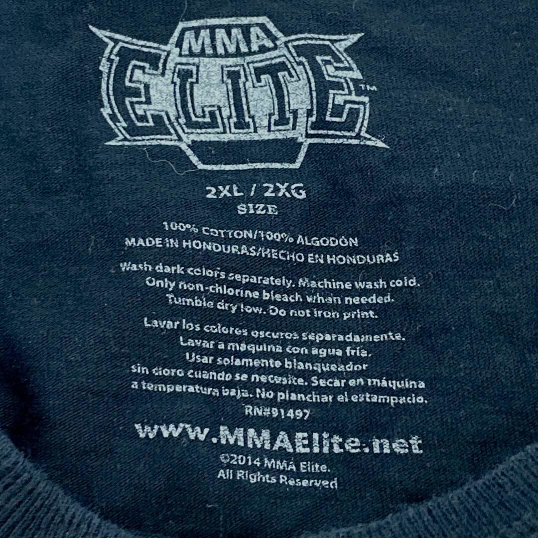 MMA ELITE半袖Tシャツ 格闘技 スカル ドクロ 十字架 US古着 z60 メンズのトップス(Tシャツ/カットソー(半袖/袖なし))の商品写真