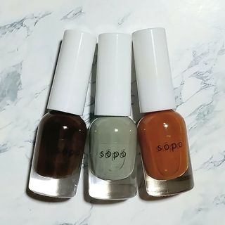 sopo ネイルポリッシュ 3色セット 日本製(ネイル用品)