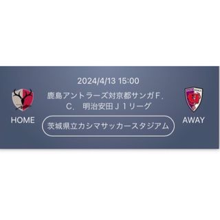 【ぷりん様用】鹿島アントラーズvs京都サンガF.C. 観戦チケット×2枚(サッカー)