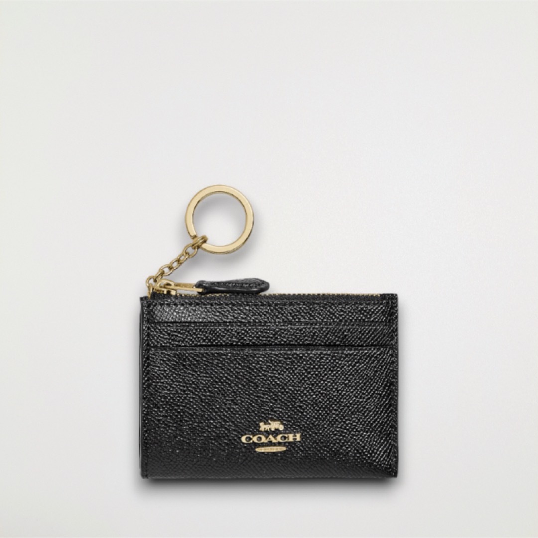 COACH(コーチ)のcoach（コーチ）コインケース　カードケース　キーリング付き　ブラック レディースのファッション小物(コインケース)の商品写真