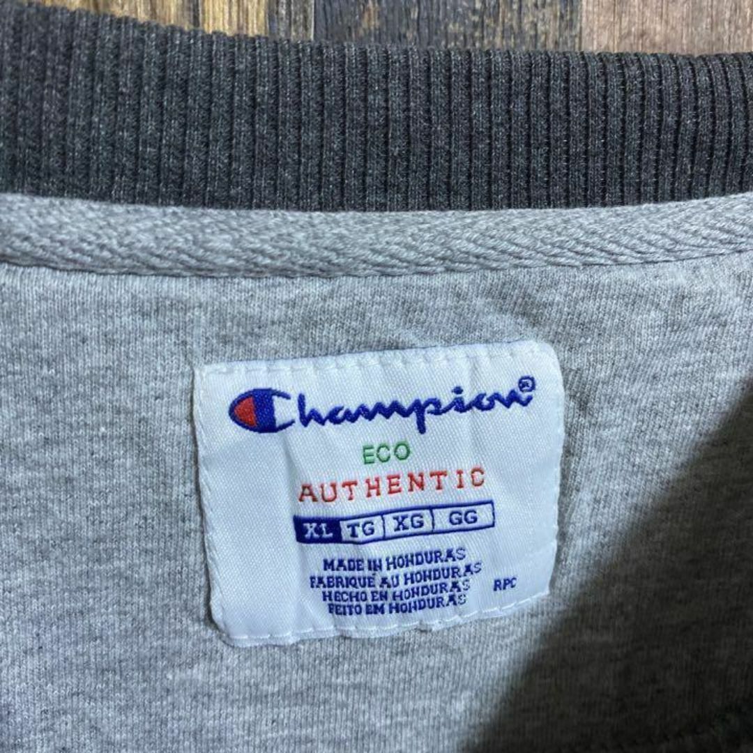 Champion(チャンピオン)のチャンピオン 無地 トレーナー グレー USA古着 スウェット ロゴ XL 灰色 メンズのトップス(スウェット)の商品写真