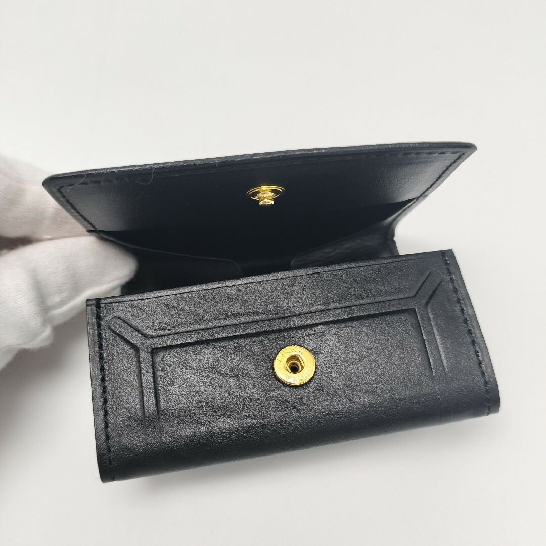 Yves Saint Laurent(イヴサンローラン)の未使用に近い✨イヴ・サンローラン　コインケース　レザー　ブラック　黒 レディースのファッション小物(コインケース)の商品写真