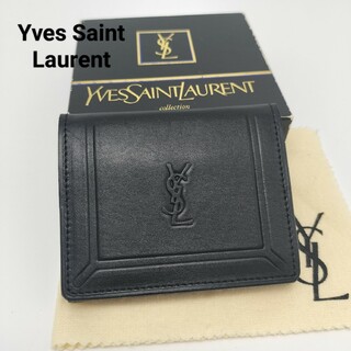 Yves Saint Laurent - 未使用に近い✨イヴ・サンローラン　コインケース　レザー　ブラック　黒