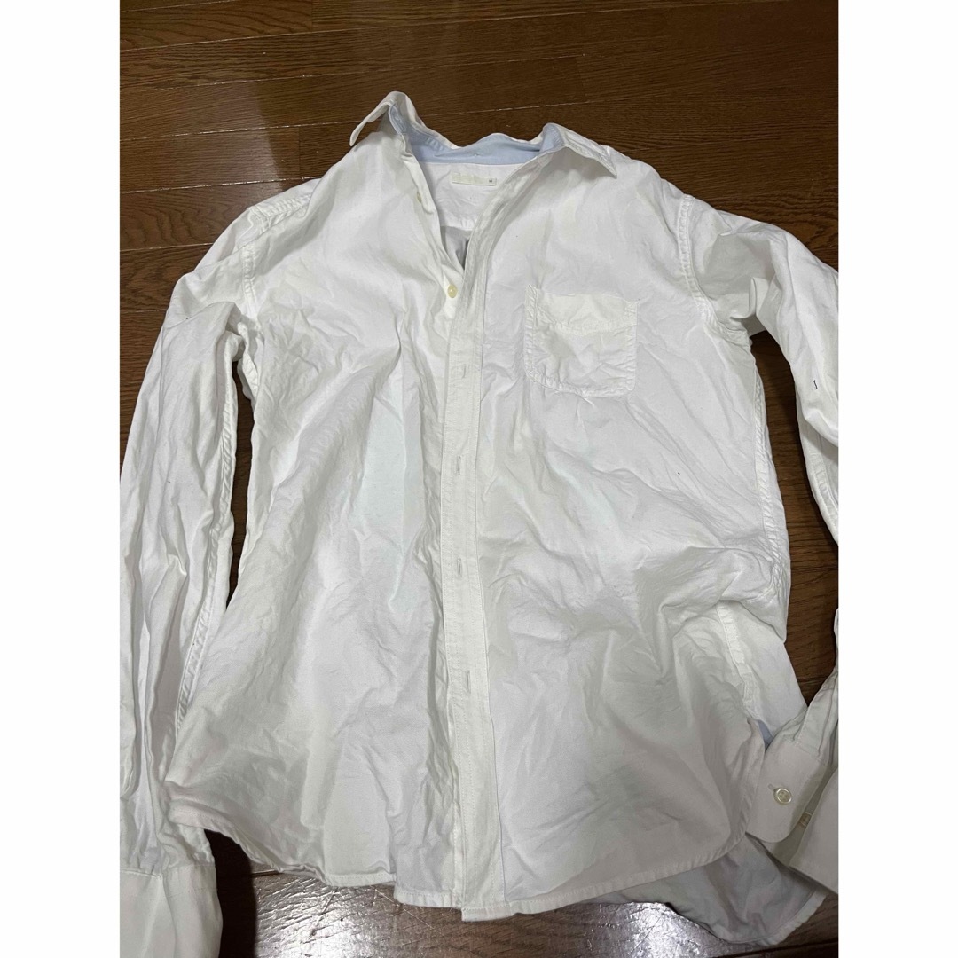 GU(ジーユー)のホワイト 長袖シャツ 長袖 メンズのトップス(シャツ)の商品写真