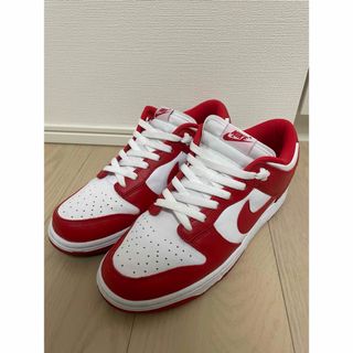 ナイキ(NIKE)のNIKE DUNK LOW UNIVERSITY RED (28cm)(スニーカー)