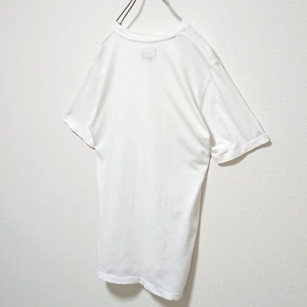 STUSSY(ステューシー)のステューシー ホワイト ポケット付 シャドーマン 刺繍 ロゴ 半袖 Tシャツ メンズのトップス(Tシャツ/カットソー(半袖/袖なし))の商品写真