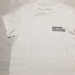 【美品】Le mien ルミエン 立体レタードプリントTシャツ 日本製 L 半袖(Tシャツ/カットソー(半袖/袖なし))