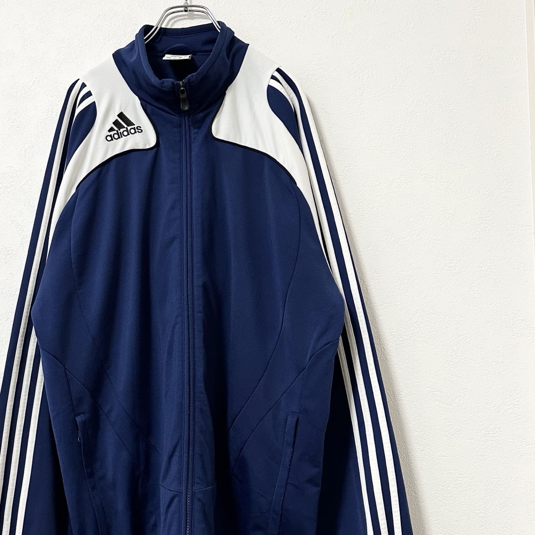 adidas(アディダス)の美品★00s★adidas/アディダス★ジャージ★レトロ★ネイビー/紺白★XXL メンズのトップス(ジャージ)の商品写真