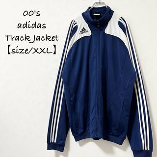 アディダス(adidas)の美品★00s★adidas/アディダス★ジャージ★レトロ★ネイビー/紺白★XXL(ジャージ)