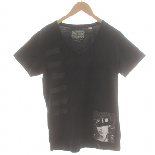 ディーゼル(DIESEL)のディーゼル DIESEL Tシャツ カットソー ロゴ プリント 半袖 M 黒(Tシャツ/カットソー(半袖/袖なし))