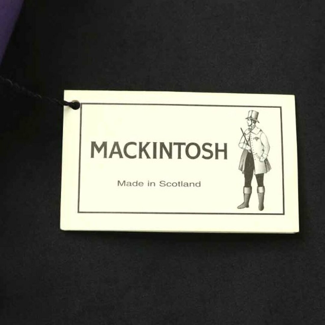 MACKINTOSH(マッキントッシュ)のマッキントッシュ ジャケット ブルゾン シングル ゴム引き 34 XS 黒 紫 レディースのジャケット/アウター(ブルゾン)の商品写真