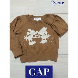 ギャップ(GAP)のGAP 子ども服　ニット　薄手ニット　ミッキー　ミニー　ディズニー　古着(ニット)