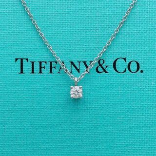 ティファニー(Tiffany & Co.)の【極美品】Tiffany & Co. ネックレス　ソリティア　ダイヤ　Pt950(ネックレス)