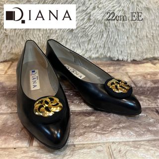 ダイアナ(DIANA)の新品同様　ダイアナ　ブローチ　レザー パンプス　22cm(ハイヒール/パンプス)