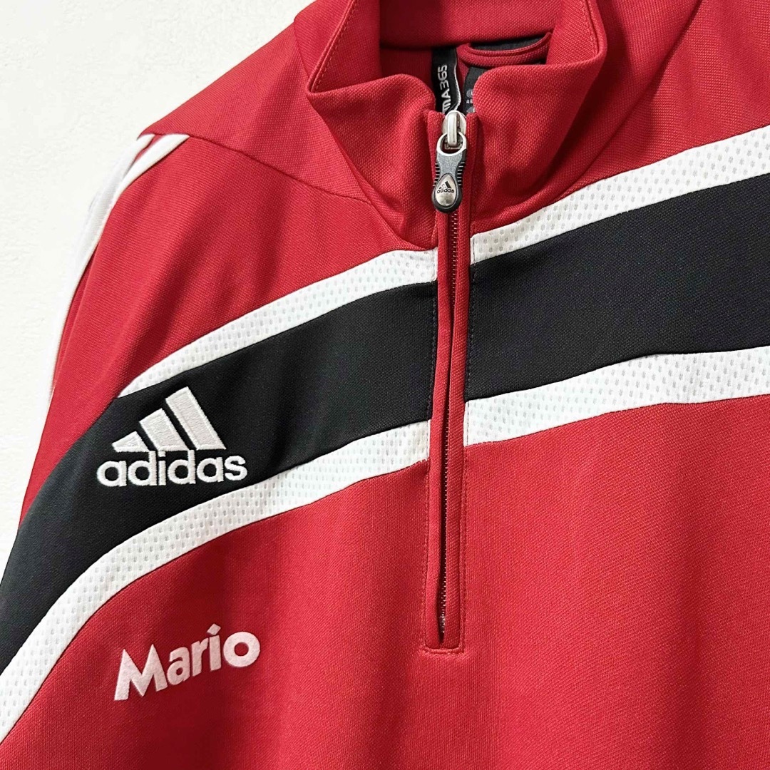 adidas(アディダス)の美品★00s★adidas/アディダス★ジャージ★ハーフジップ★赤★2〜3XL メンズのトップス(ジャージ)の商品写真