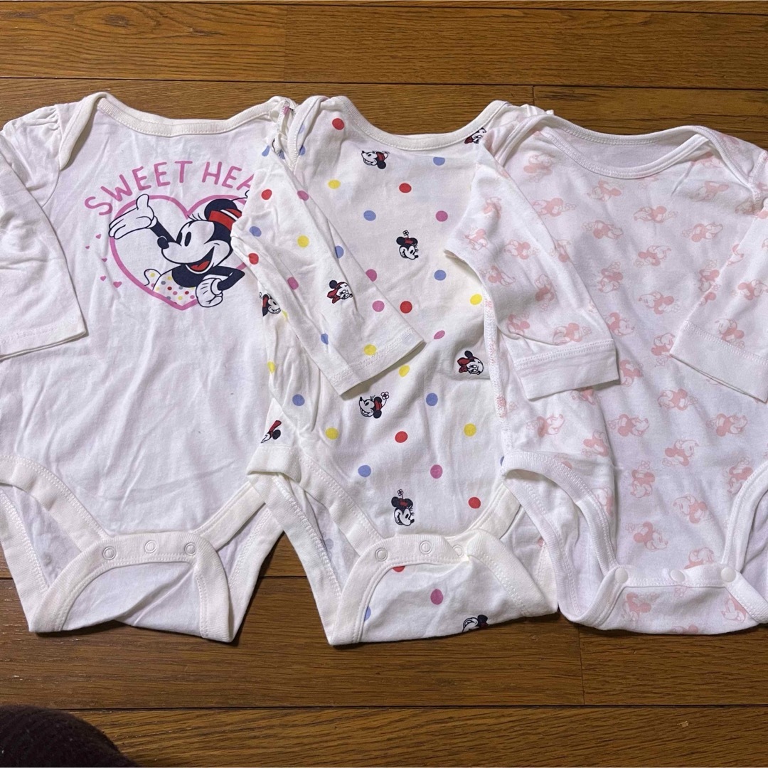 babyGAP(ベビーギャップ)のbaiya70肌着下着ロンパース長袖ミニーディズニーユニクロまとめ売りギャップ キッズ/ベビー/マタニティのベビー服(~85cm)(ロンパース)の商品写真