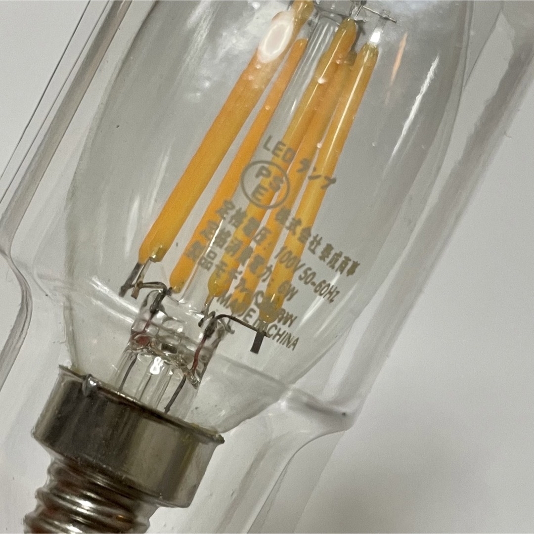 らくま様 LED BULB シャンデリア電球 2個 インテリア/住まい/日用品のライト/照明/LED(蛍光灯/電球)の商品写真