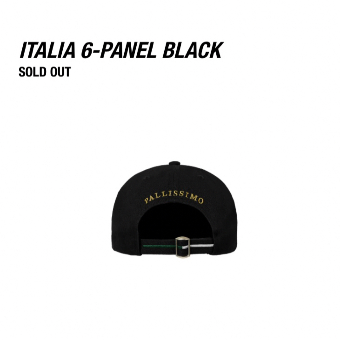 PALACE(パレス)の[新品,未使用] palace italia 6-panel cap black メンズの帽子(キャップ)の商品写真