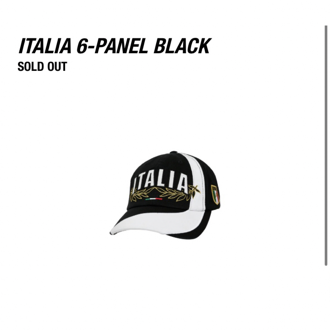 PALACE(パレス)の[新品,未使用] palace italia 6-panel cap black メンズの帽子(キャップ)の商品写真