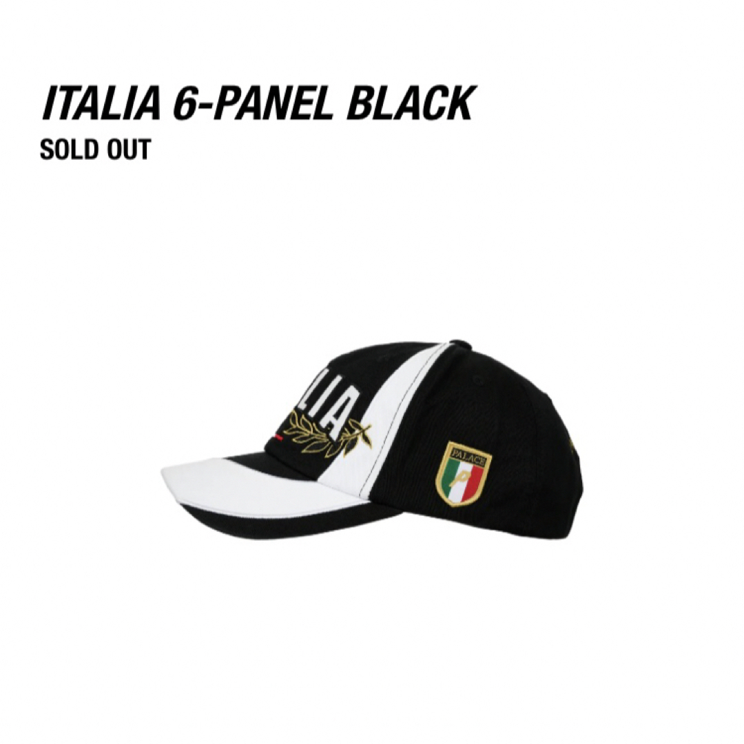 PALACE(パレス)の[新品,未使用] palace italia 6-panel cap black メンズの帽子(キャップ)の商品写真