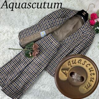 AQUA SCUTUM - アクアスキュータム レディース クラブチェック スカート スーツ セットアップ