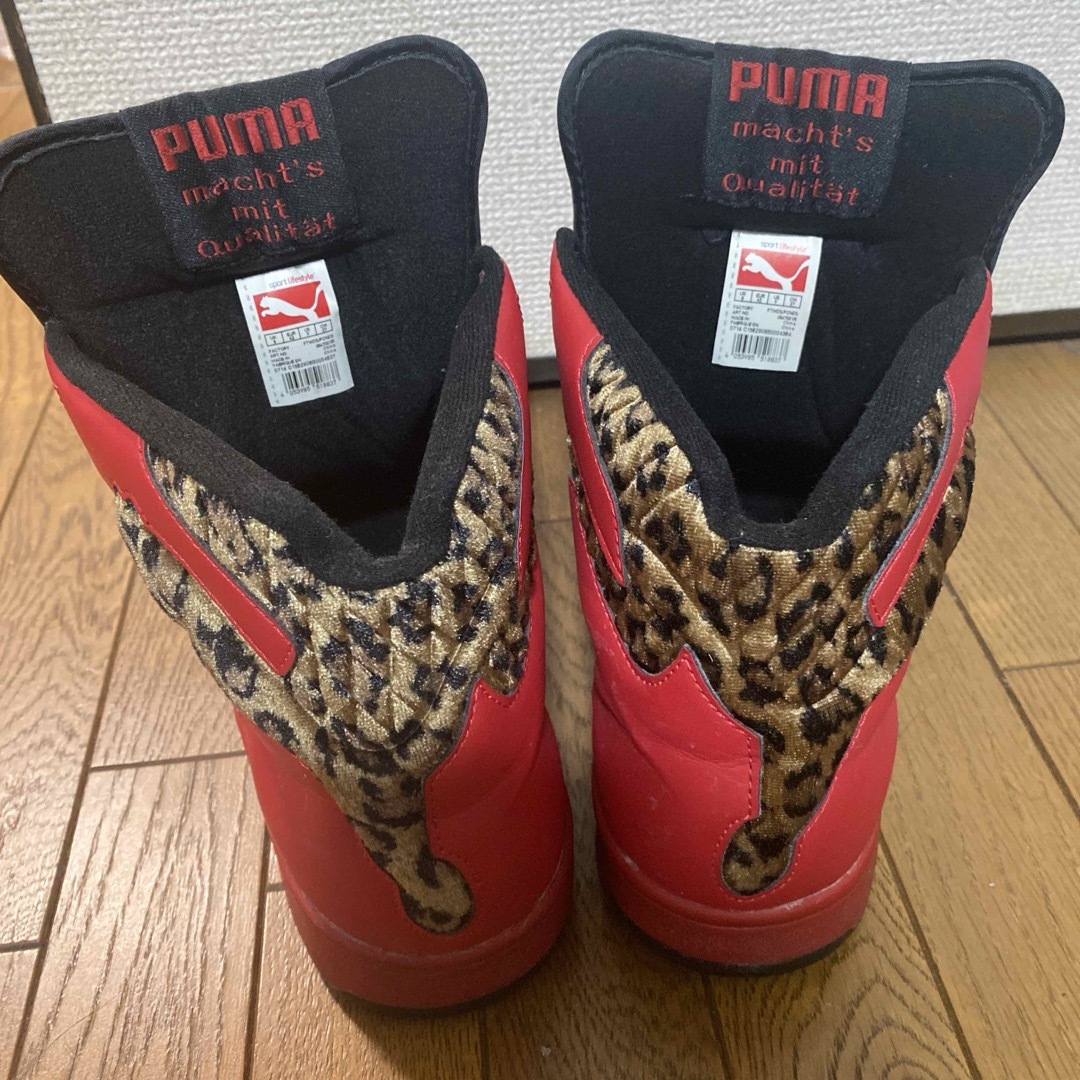 PUMA(プーマ)のPUMA プーマ スニーカー シューズ 赤 ヒョウ柄 27センチ メンズの靴/シューズ(スニーカー)の商品写真