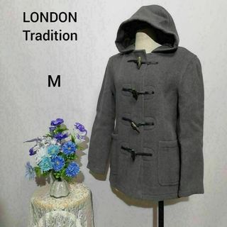 ロンドントラディション(LONDON TRADITION)のロンドントラディション　極上美品　ウール70% グレー色系　Мサイズ(ダッフルコート)