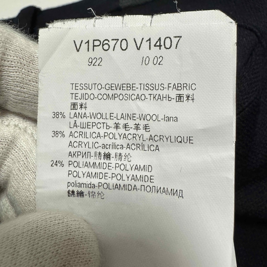 Emporio Armani(エンポリオアルマーニ)のEMPORIO ARMANI ウールパンツ ネイビー 44 S相当 イタリア製 メンズのパンツ(その他)の商品写真