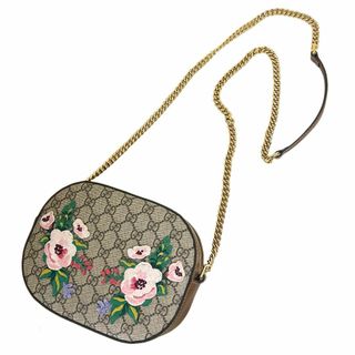 グッチ(Gucci)のグッチ　バッグ　GGスプリーム　刺繍　花　総柄　斜め掛け　ミニ　ショルダー　希少(ショルダーバッグ)