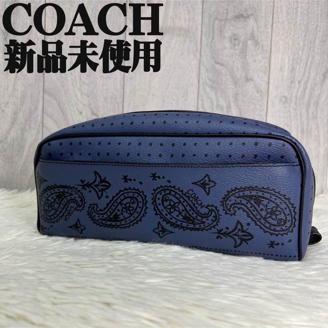 COACH(コーチ)の新品♡人気♡COACH コーチ ペイズリー クラッチバッグ メンズのバッグ(セカンドバッグ/クラッチバッグ)の商品写真