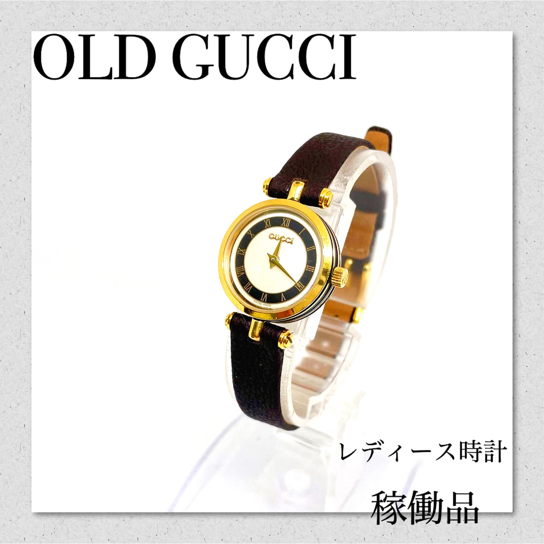 Gucci(グッチ)の稼働　OLD GUCCI オールドグッチ シェリーライン　ヴィンテージ　レディ レディースのファッション小物(腕時計)の商品写真