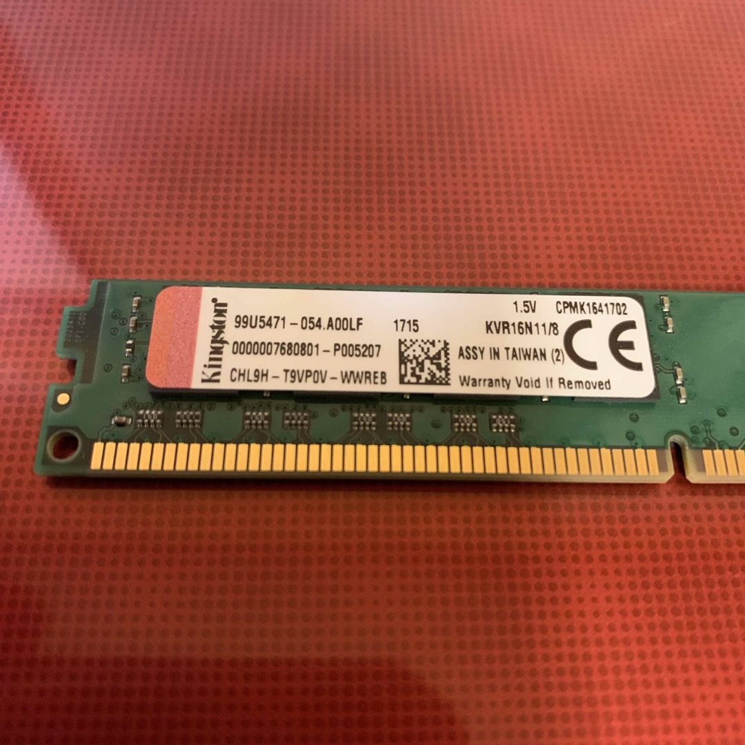 Kingston(キングストン)の99U5471-054.A00LF 8GB 240pin DIMM DDR3 スマホ/家電/カメラのPC/タブレット(PCパーツ)の商品写真