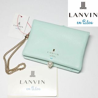 ランバンオンブルー(LANVIN en Bleu)の【新品タグ付き】ランバンオンブルー シャペル定期入れ&コインケース ミント(名刺入れ/定期入れ)