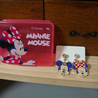 ディズニー(Disney)のケース付きミッキー&ミニー ピアス(ピアス)