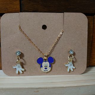 ディズニー(Disney)のミッキー  ネックレス&ピアス(ネックレス)