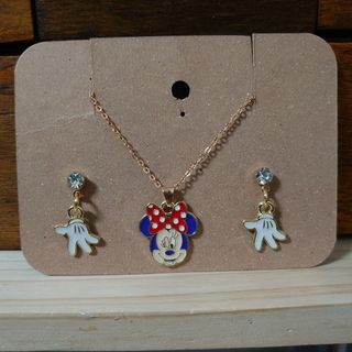 ディズニー(Disney)のミニー  ネックレス&ピアス(ピアス)