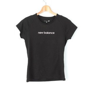 ニューバランス(New Balance)のニューバランス 半袖Tシャツ ロゴT フレンチ袖 スポーツウエア レディース Lサイズ ブラック NEW BALANCE(Tシャツ(半袖/袖なし))